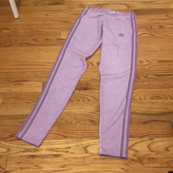 lavender adidas pants